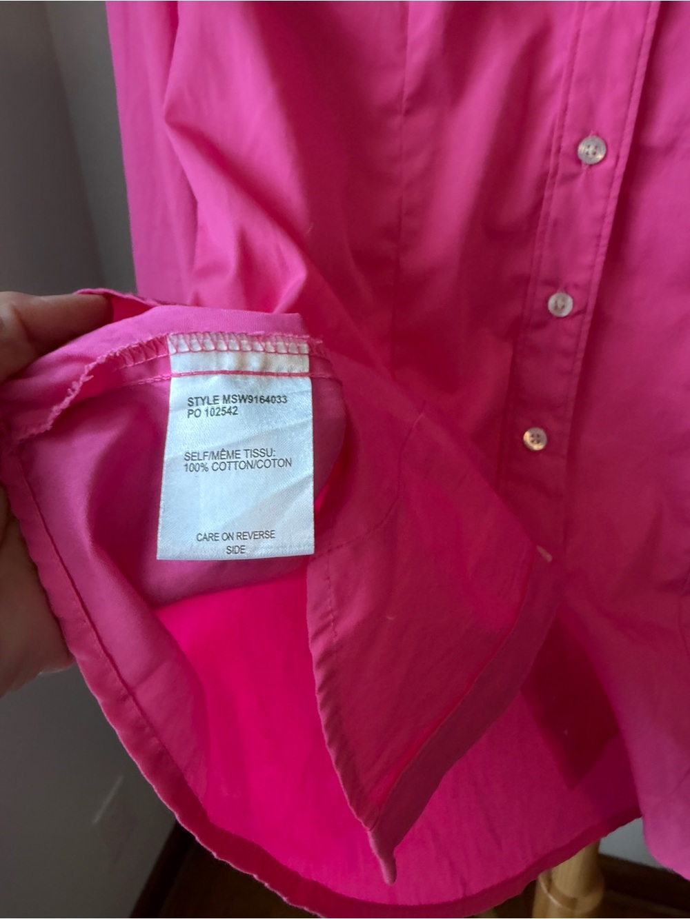 Cinch Arena Fit 100% Cotton Button Down Western Shirt Size Medium Hot Pink - Picture 5 of 8